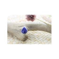 Pendentif goutte lapis lazuli argent 925 petit modèle