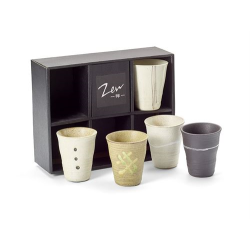 Set 5 bols à thé japonais Zen